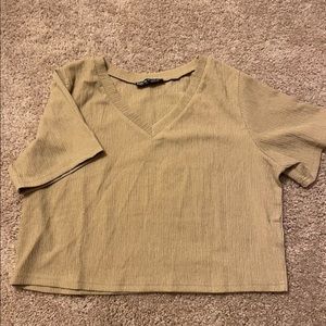 Khaki Colored Shein Crop Top